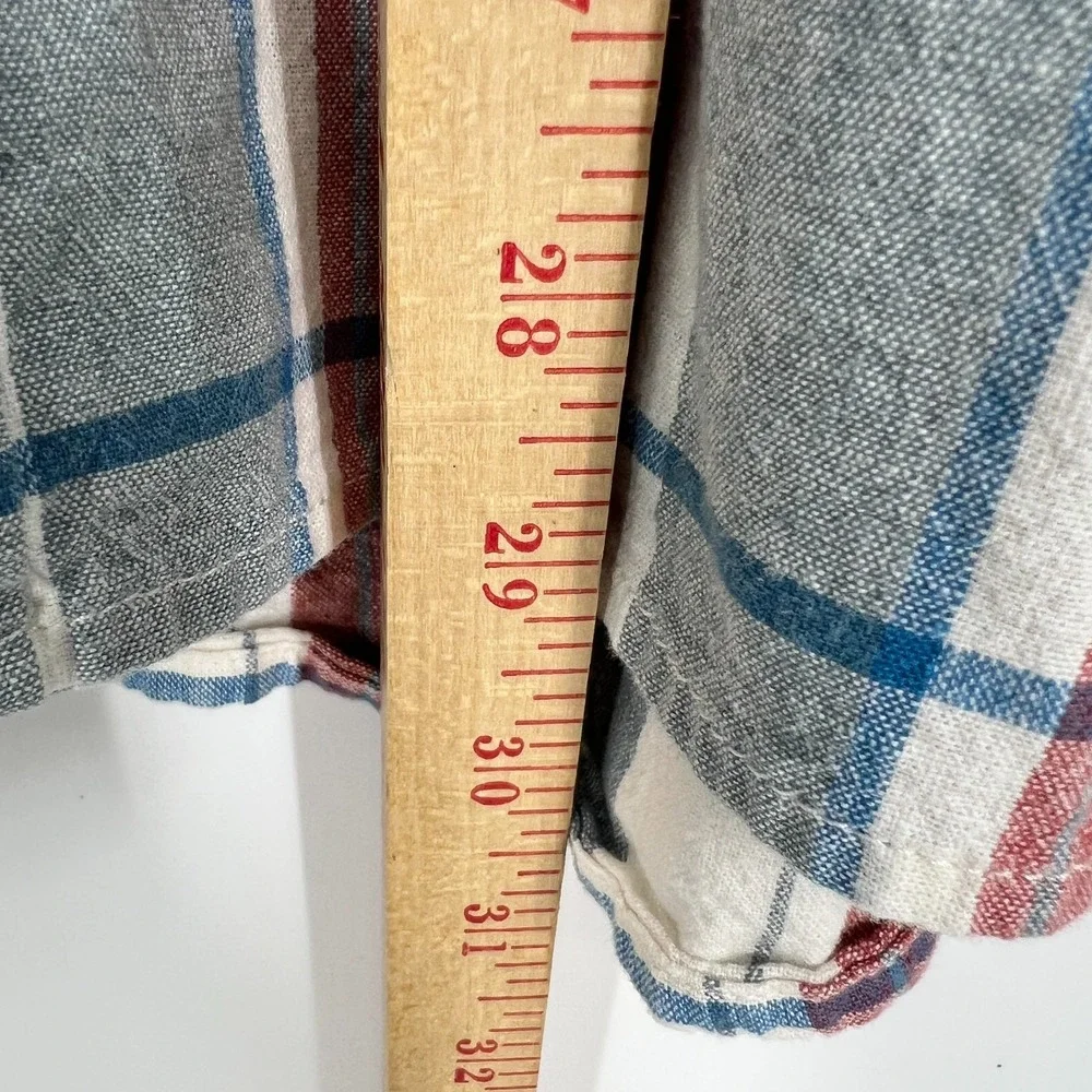 The North Face Loghill Button Down Shirt Mens Size XL Multi Plaid Cotton‎ Hemp